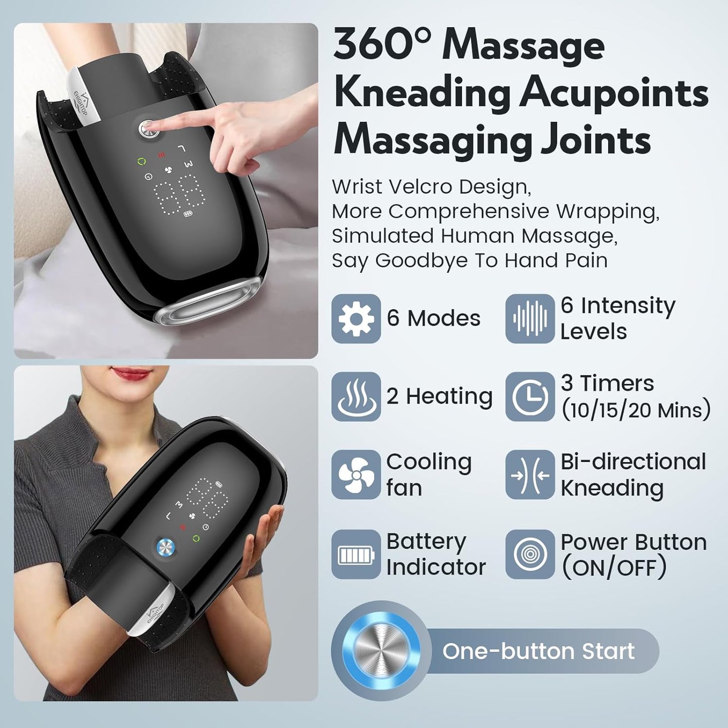 Handmassagegerät mit Knetrollen für Arthritis, Karpaltunnelsyndrom, Schmerzlinderung