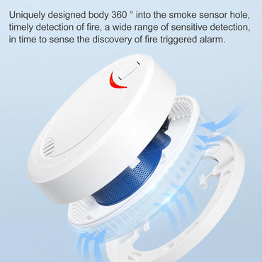 5 X HEIMAN Rauchmelder 10 Jahren Lebensdauer,Photoelektrischer Feuermelder,Brandmelder DIN EN14604 Zertifiziert, Lauter Alarm mit 85 dB,Weiß,Montagematerial