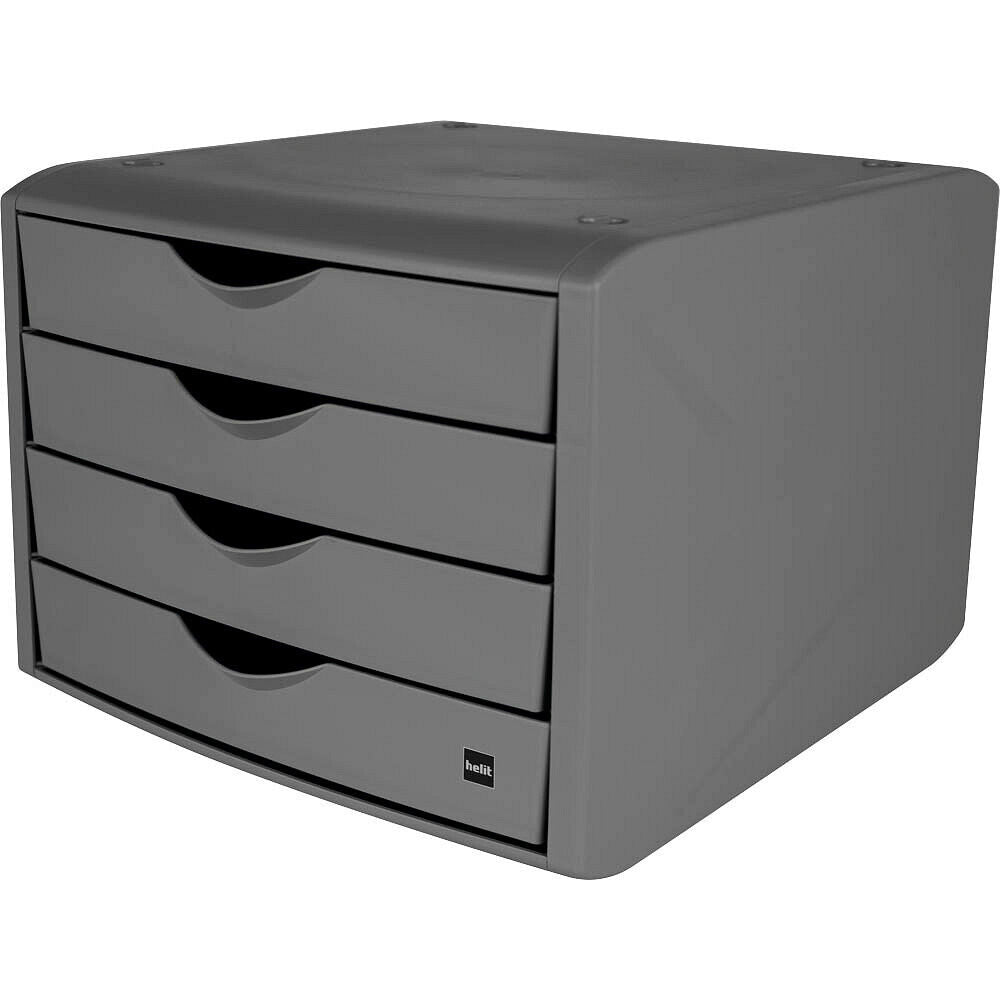 helit Schubladenbox "le caméléon vert" gris clair 4 Schübe