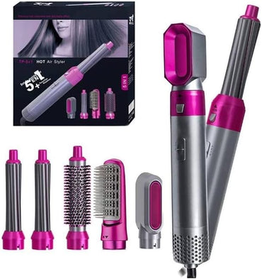 YiKo Warmluftbürste Glättbürste 5in1 Set Lockenbürste Ionen Air styler