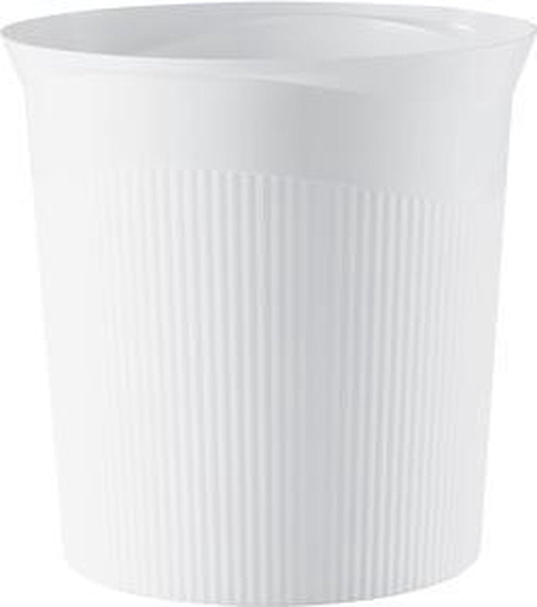 6 X HAN Papierkorb 13L Re-LOOP 28,8x28,7 cm (ØxH) 100 % Recyclingmaterial weiß (6 in pack)