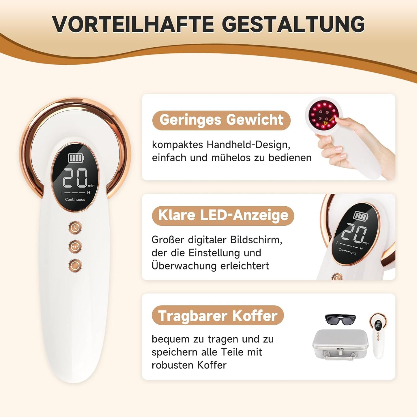 Fithope Kaltlaser-Therapiegerät Mensch/Haustier Rotlicht-Therapie 650nm&808nm