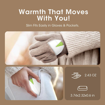 Handwärmer Elektrisch, 2er Set 6000mAH Akku Wiederverwendbar Aufladbar Taschenwärmer