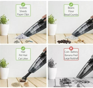 Holife Handstaubsauger 6 kpa, kabelloser Handstaubsauger mit LED-Licht, tragbar HM164A