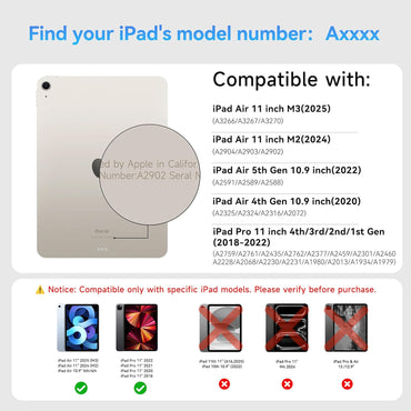 Étui Bluetooth HOU FY-11 pour Apple iPad Pro 11" Air 10,9" 4e et 5e génération