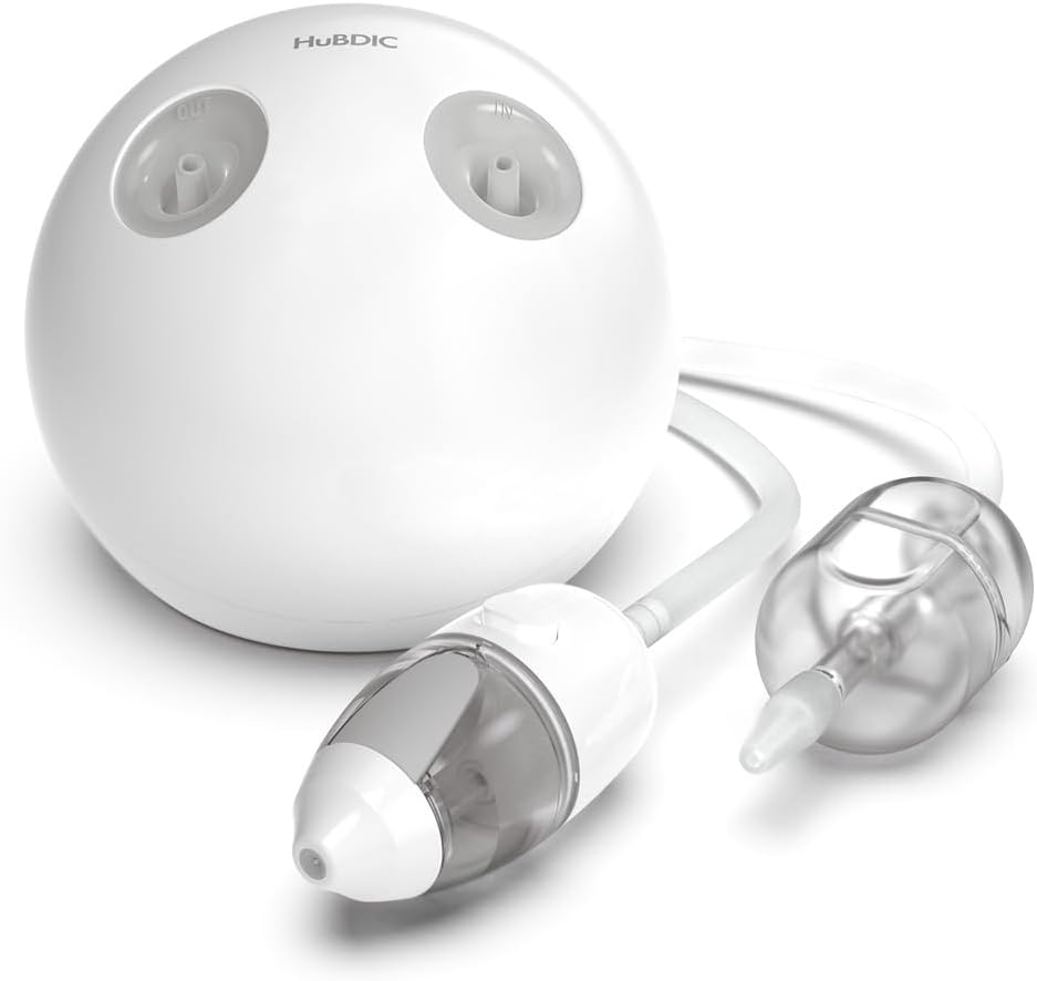 HubDic HubiBaby Nasensauger Baby, Elektrischer Baby-Nasensauger, Nasenspray und Nasenreiniger in Einem