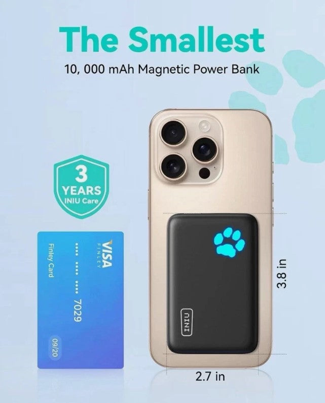 INIU Magsafe Power Bank 10000 mAh 20 W Magnetisches Schnelles Ladegerät