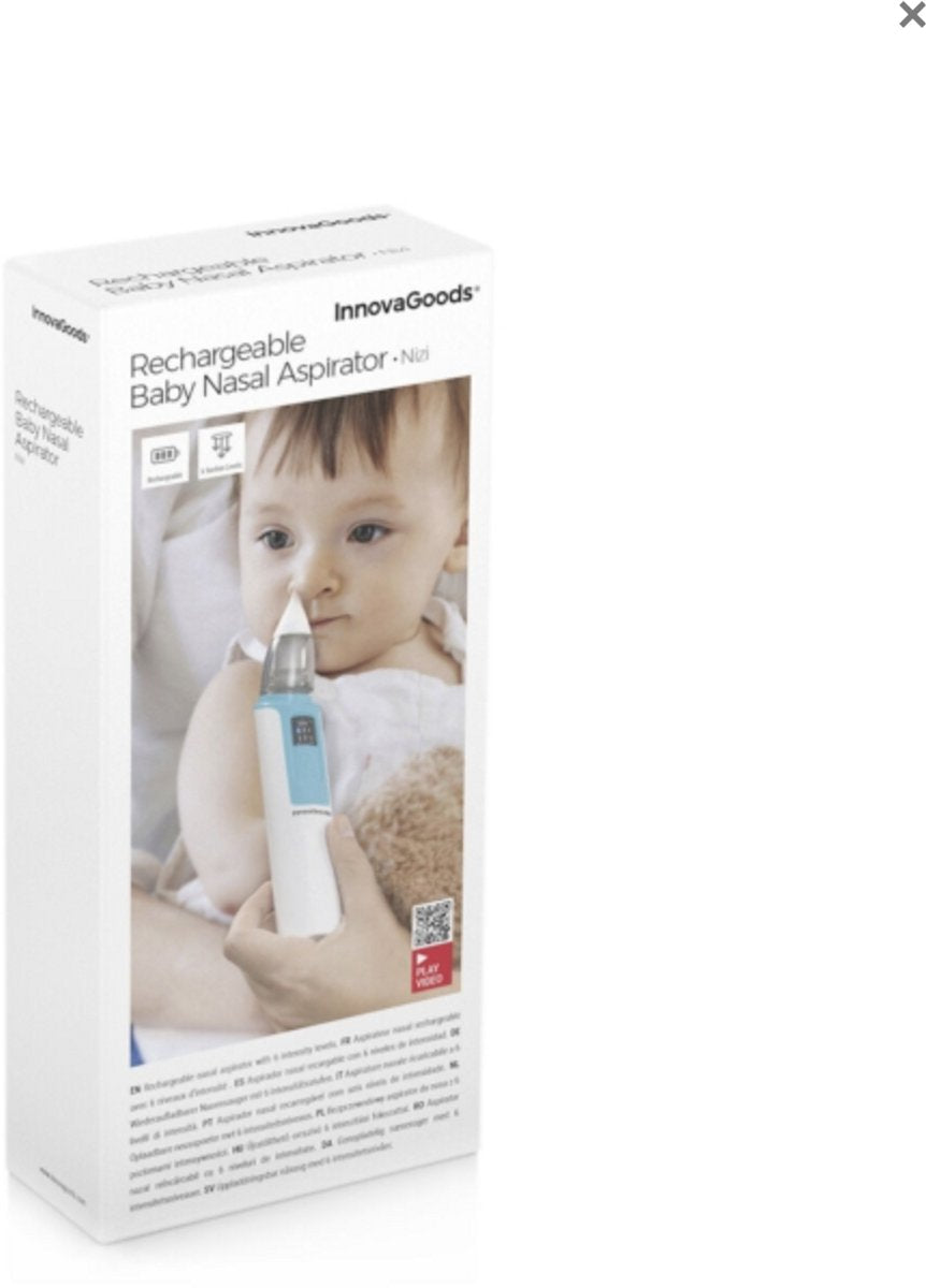 InnovaGoods Elektrischer Nasensauger für Babys, Nasendusche , 6 Saugstufen , Leise,Wiederaufladbar