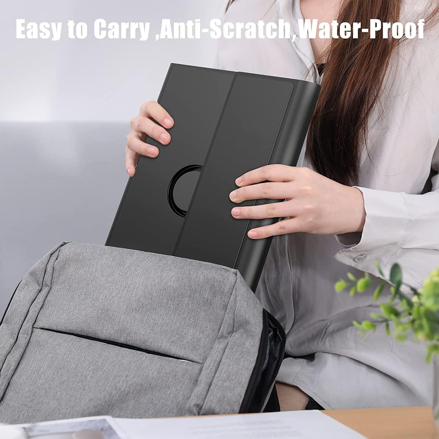 IVSOTEC Tastaturhülle für iPad 9,7 Zoll, iPad 6./5. Gen.360° Drehung Schwarz