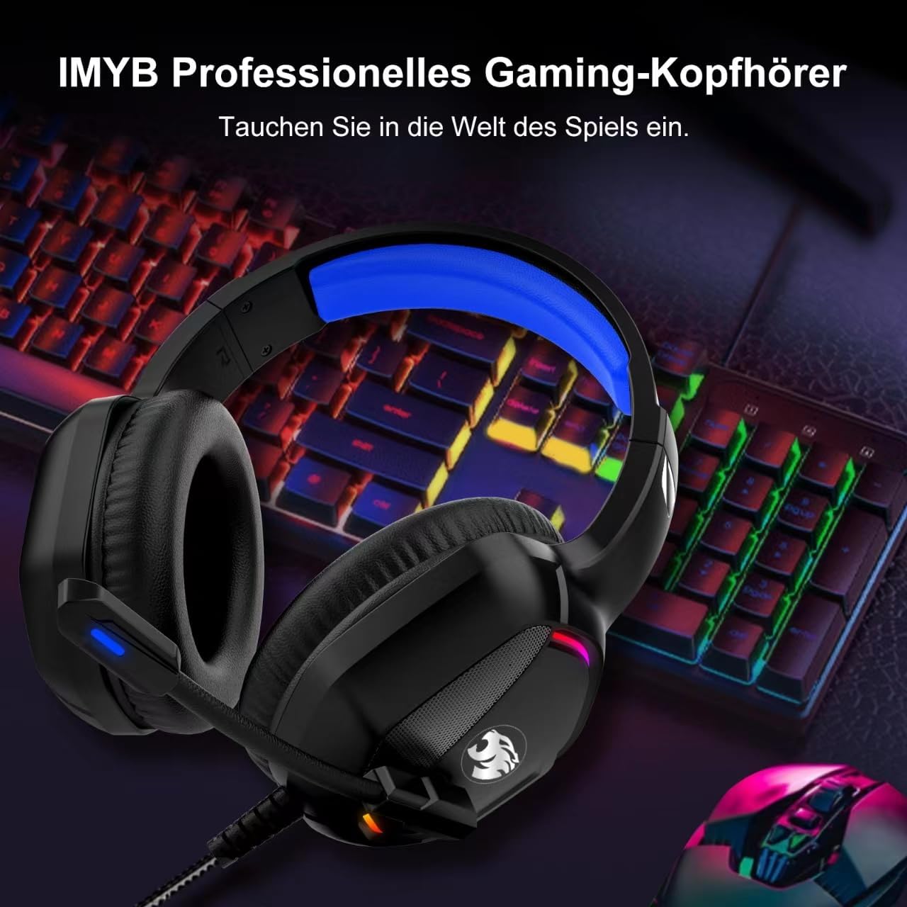 IMYB A36 Gaming Headset mit Mikrofon Stereo Surround Noise Cancelling