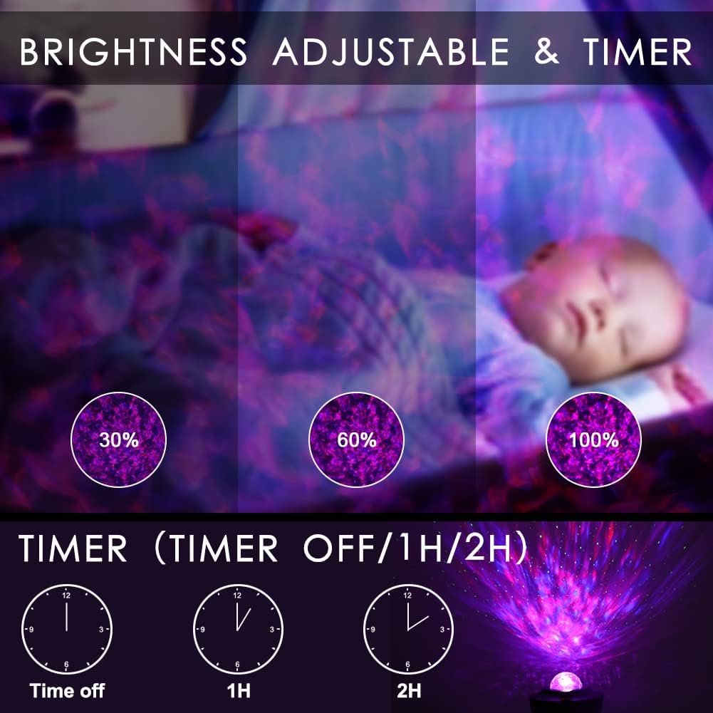 Joycabin – projecteur de lumière nocturne Galaxy, lumière de nuit, lampe de musique LED Aurora Bluetooth