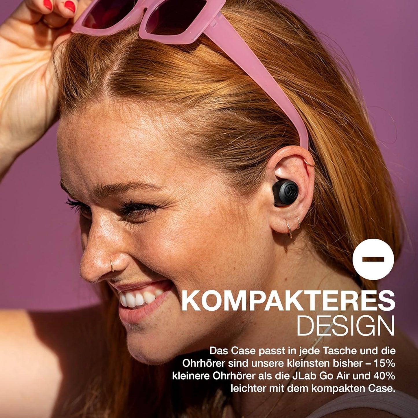 JLab Go Air Pop In Ear Kopfhörer 32+ Std Headphones Schwarz