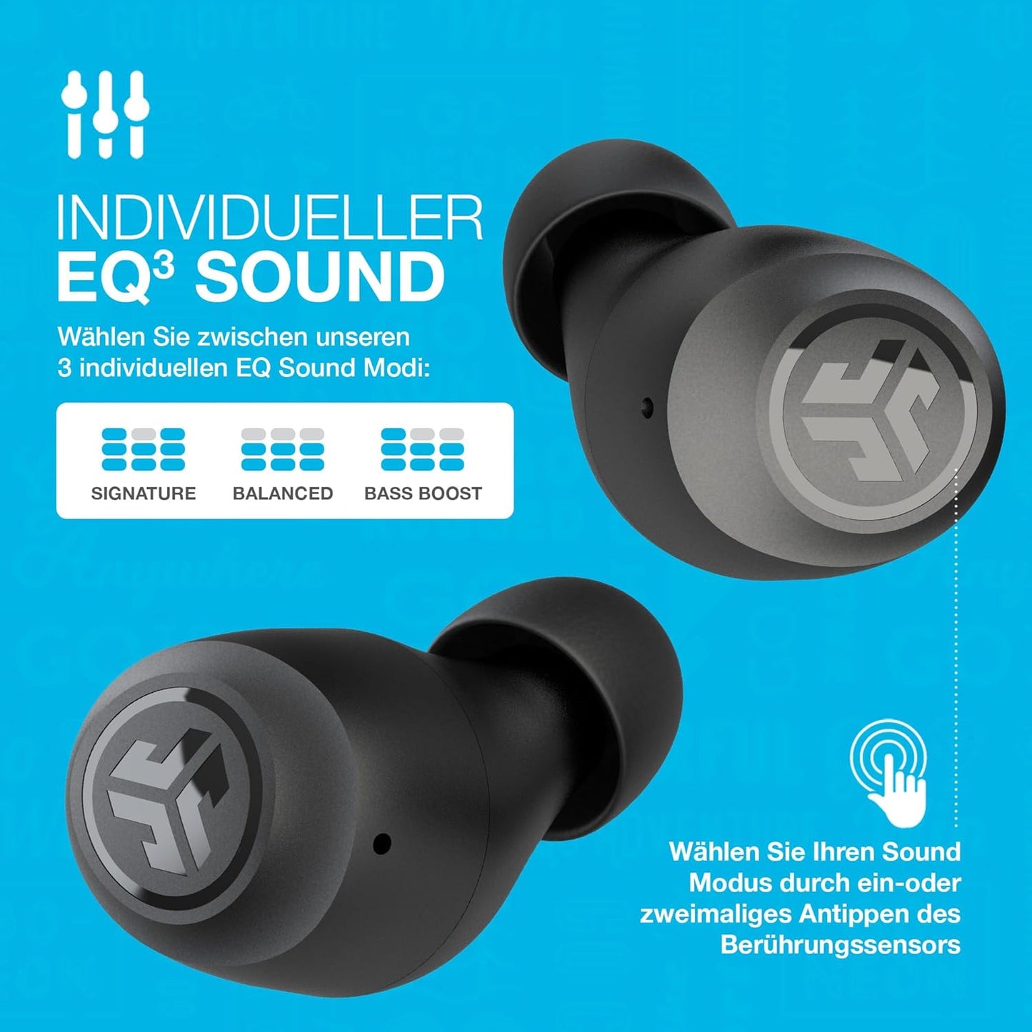 JLab Go Air Pop In Ear Kopfhörer 32+ Std Headphones Schwarz
