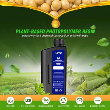 JAYO Flanzenbasiertes 3D-Druckerharz Noir 500 g avec un grain extrêmement faible, 405 nm UV Rapid 3D-Drucker