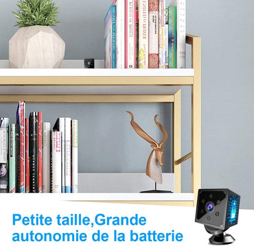 Mini-caméra d'aperçu KEAN 4K-HD, WLAN, portée intérieure, longue durée de vie, sans fil, vision nocturne, reconnaissance de mouvement, microphone