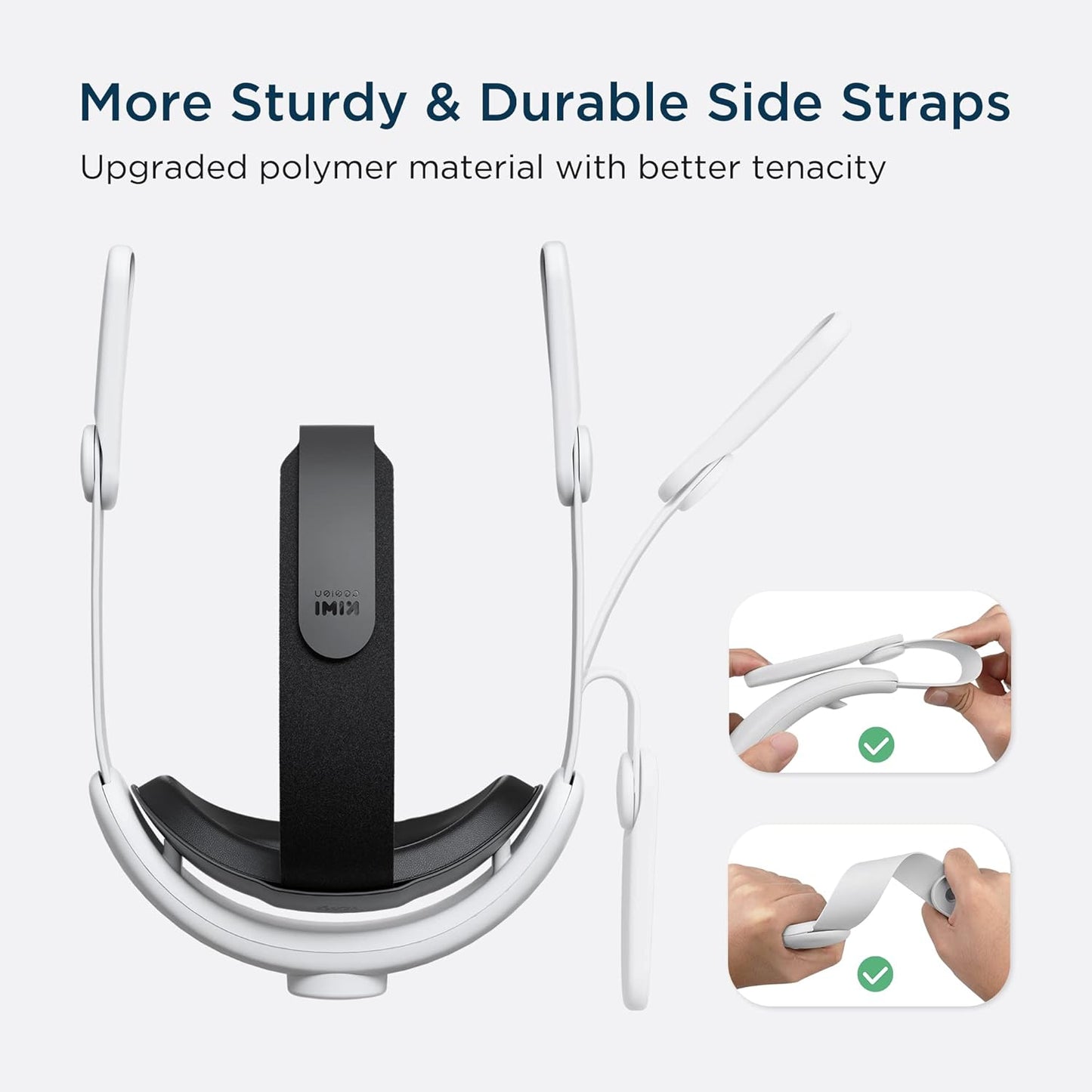 KIWI Design Enhanced Elite Strap, stirnband für Quest 2 mit Batterieband, 4-in-1 Quest 2 Kopfbandzubehör (Batterie nicht im Lieferumfang enthalten)