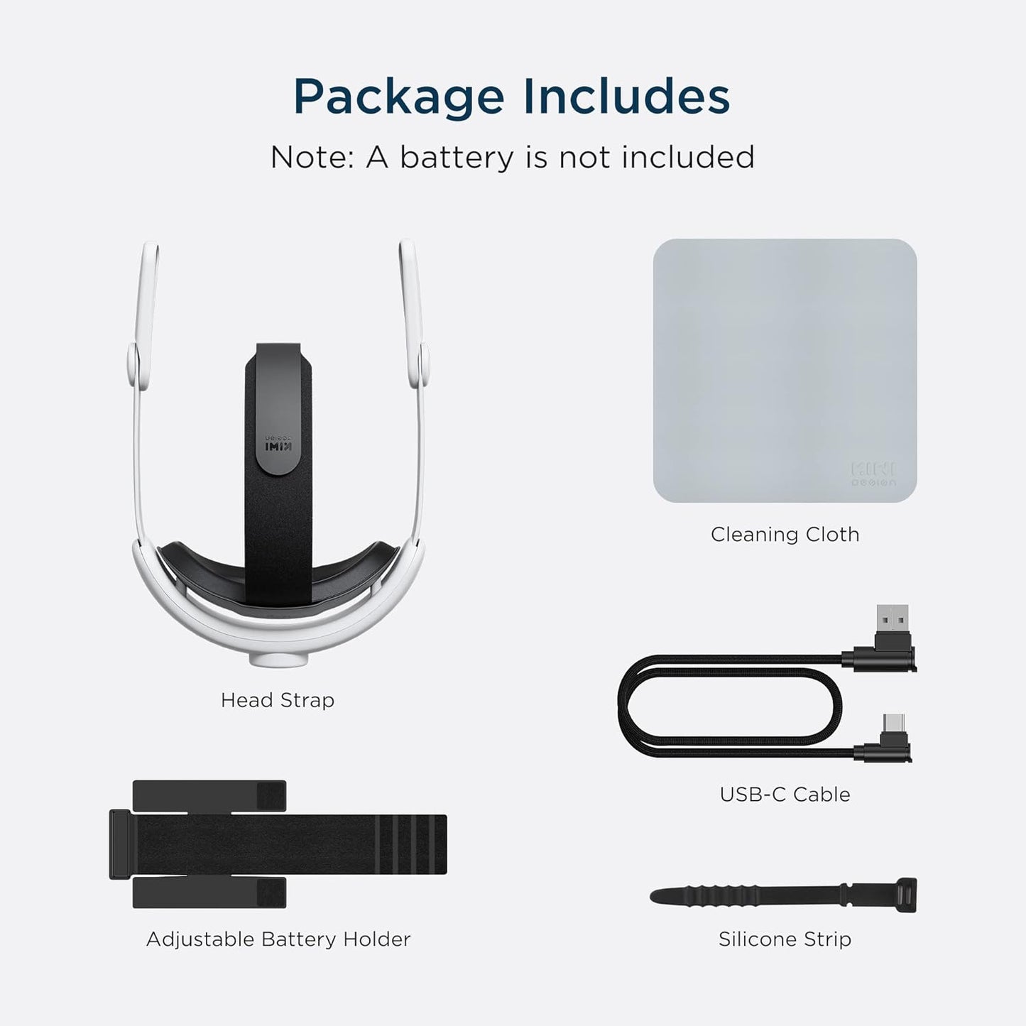 KIWI Design Enhanced Elite Strap, stirnband für Quest 2 mit Batterieband, 4-in-1 Quest 2 Kopfbandzubehör (Batterie nicht im Lieferumfang enthalten)