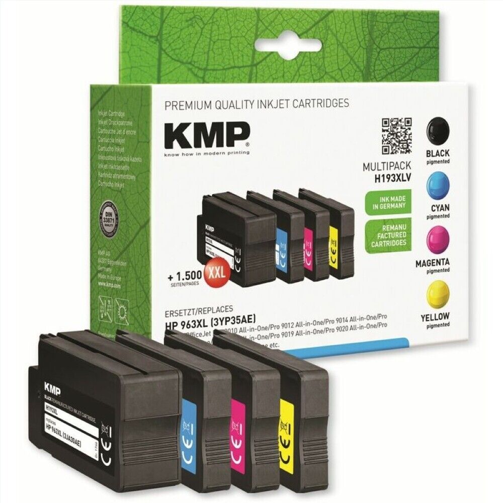 Cartouche d'encre KMP H193XV, multipack, pour HP OfficeJet
