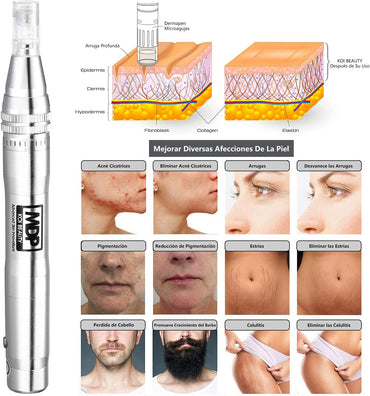 Koi Beauty Elektrischer Derma-Pen, Microneedling Pen, professioneller Stift, 0,25–2,5 mm