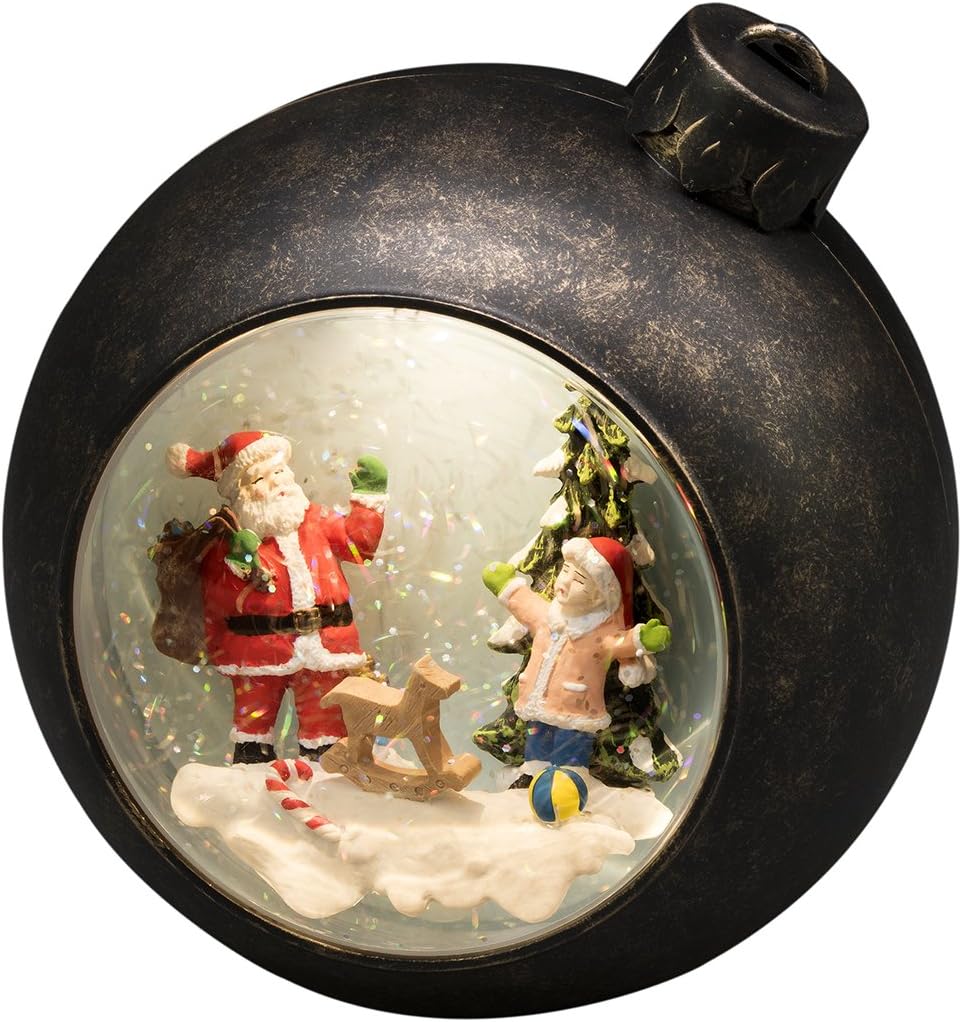 Konstsmide LED Weihnachtskugel Weihnachtsmann Braun warmweiß