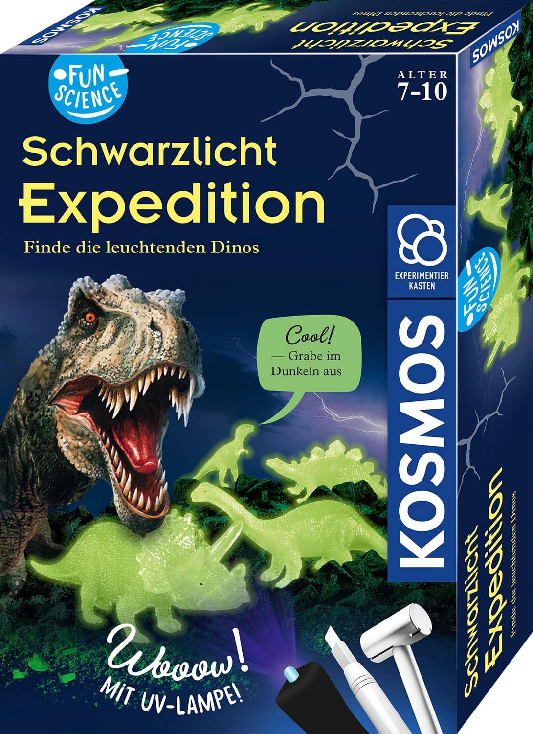 KOSMOS 654276 Fun Science Schwarzlicht-Expedition, Ausgrabungsset,