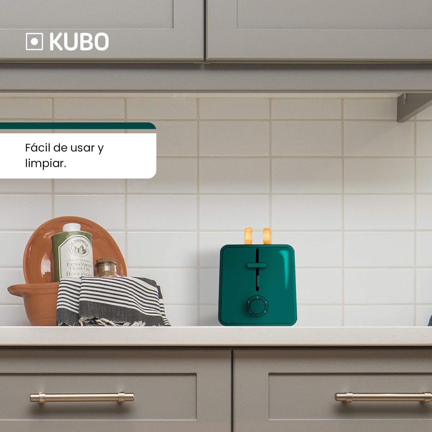 Kubo Toaster, Edelstahl, 2 extra lange breite Schlitze, 1400 W, 5 Röststufen