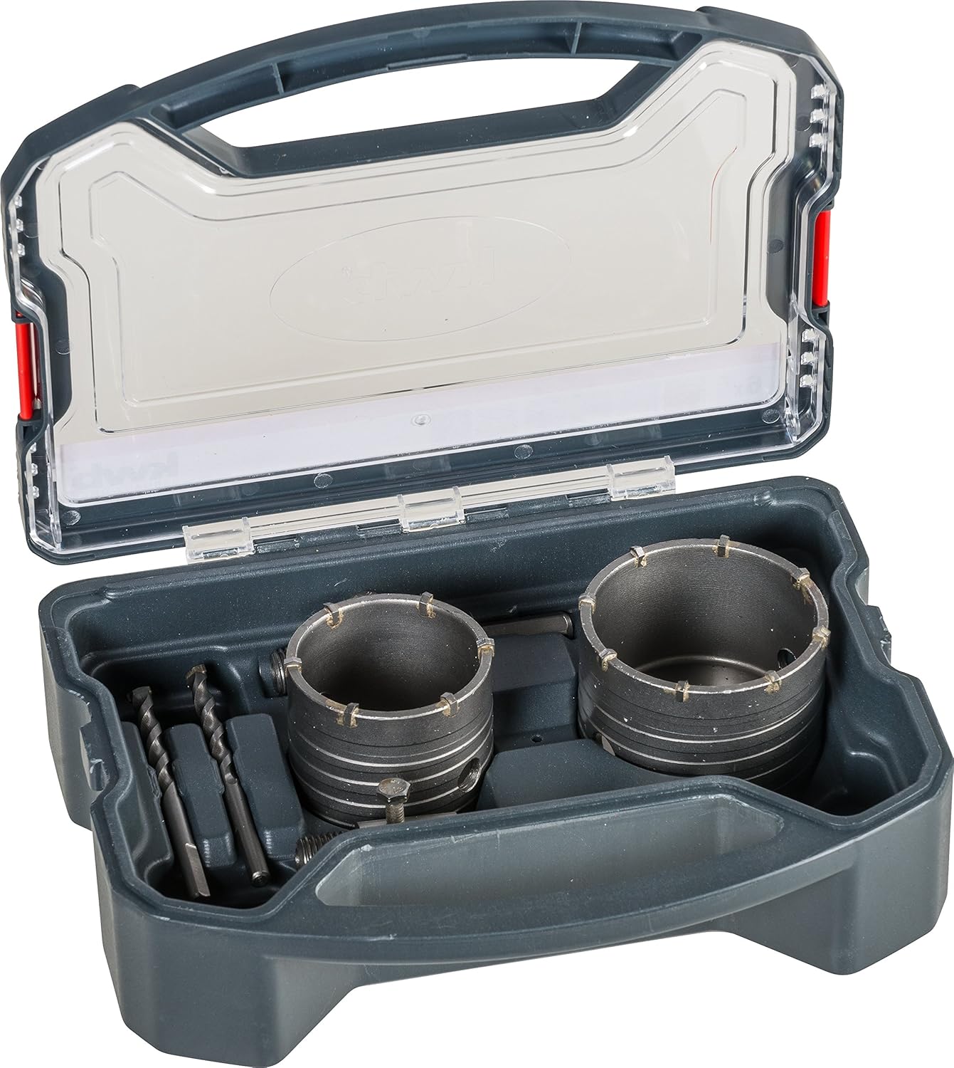 kwb Power-Box Bohrer-Set, Durchmesser 68 mm und 82 mm mit 2 Zentrierbohrern