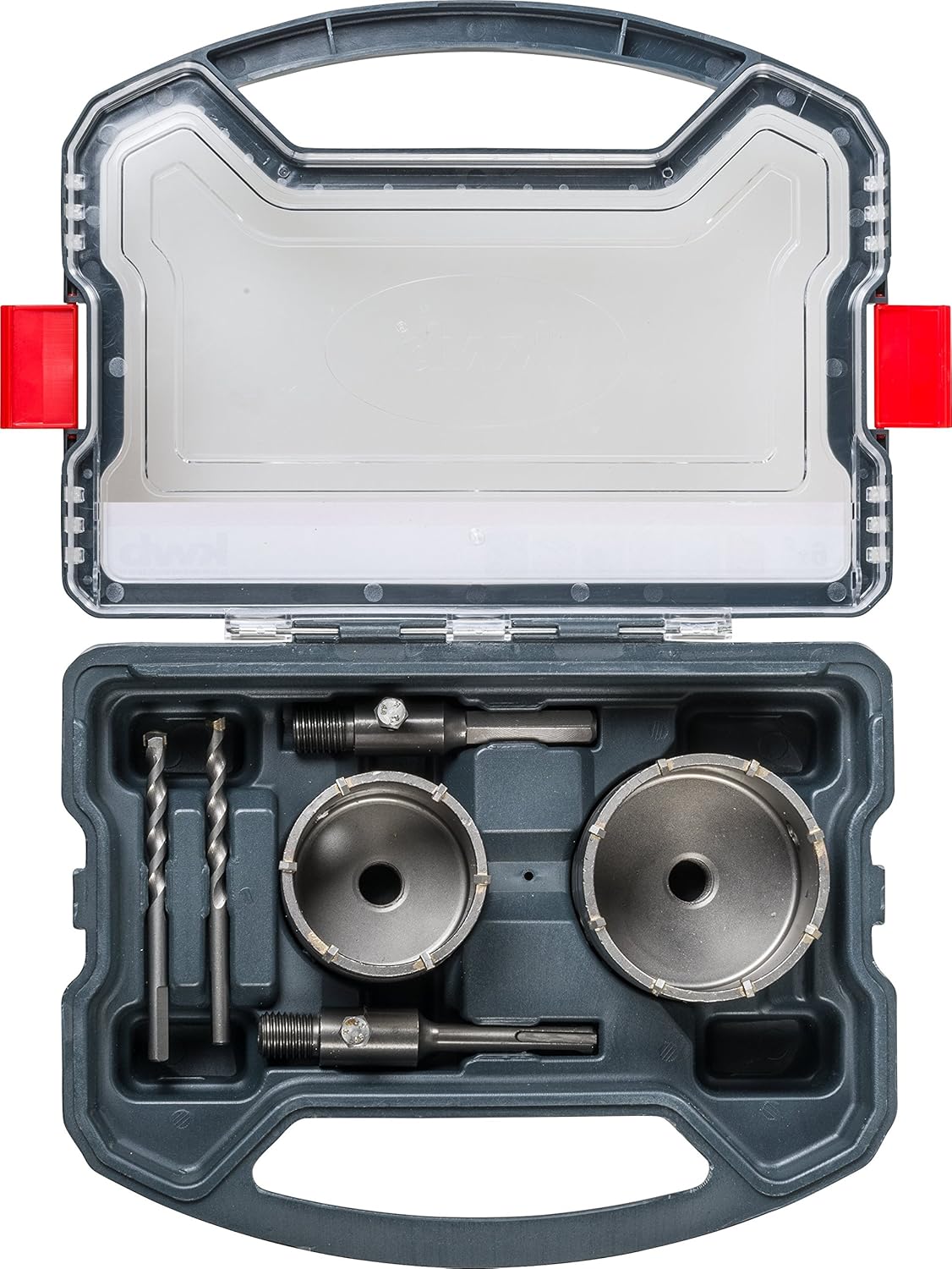 kwb Power-Box Bohrer-Set, Durchmesser 68 mm und 82 mm mit 2 Zentrierbohrern