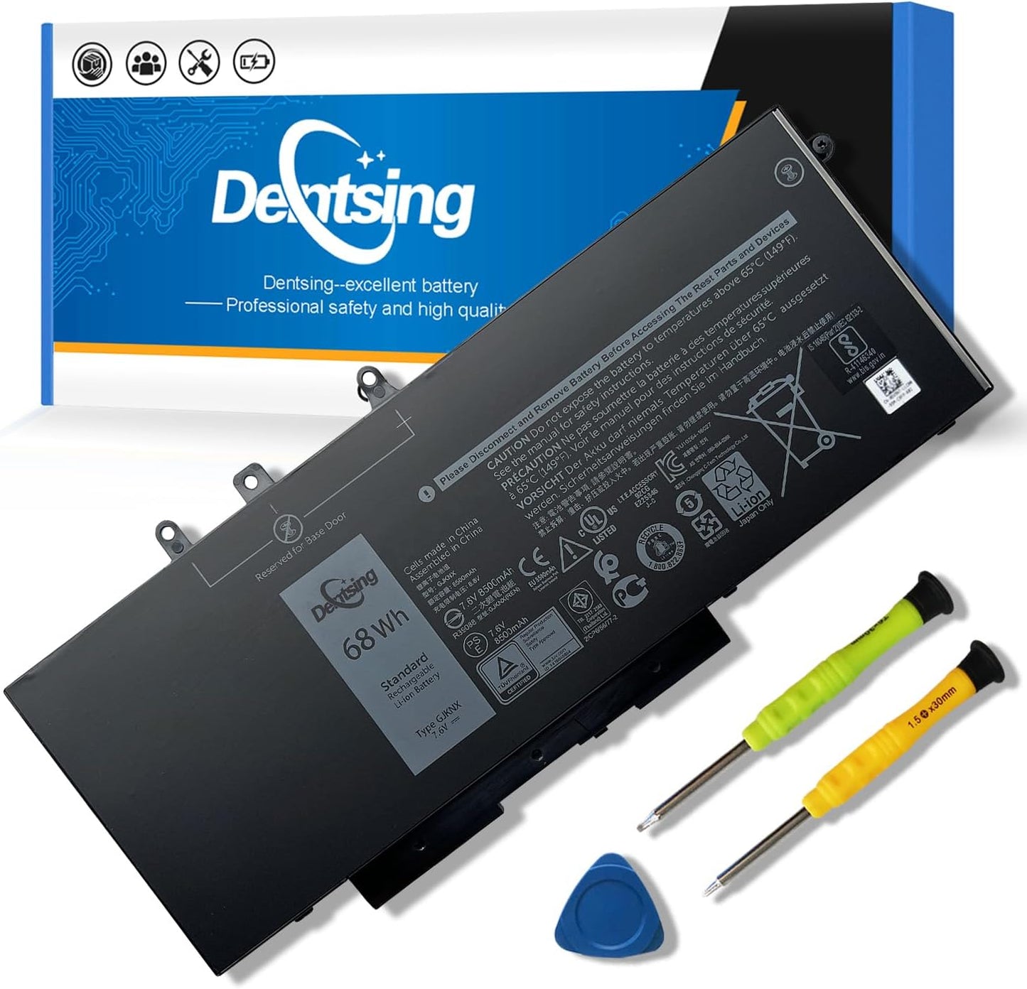 KYUER 68WH GJKNX 93FTF Laptop Akku für Dell Latitude 5280 5288...