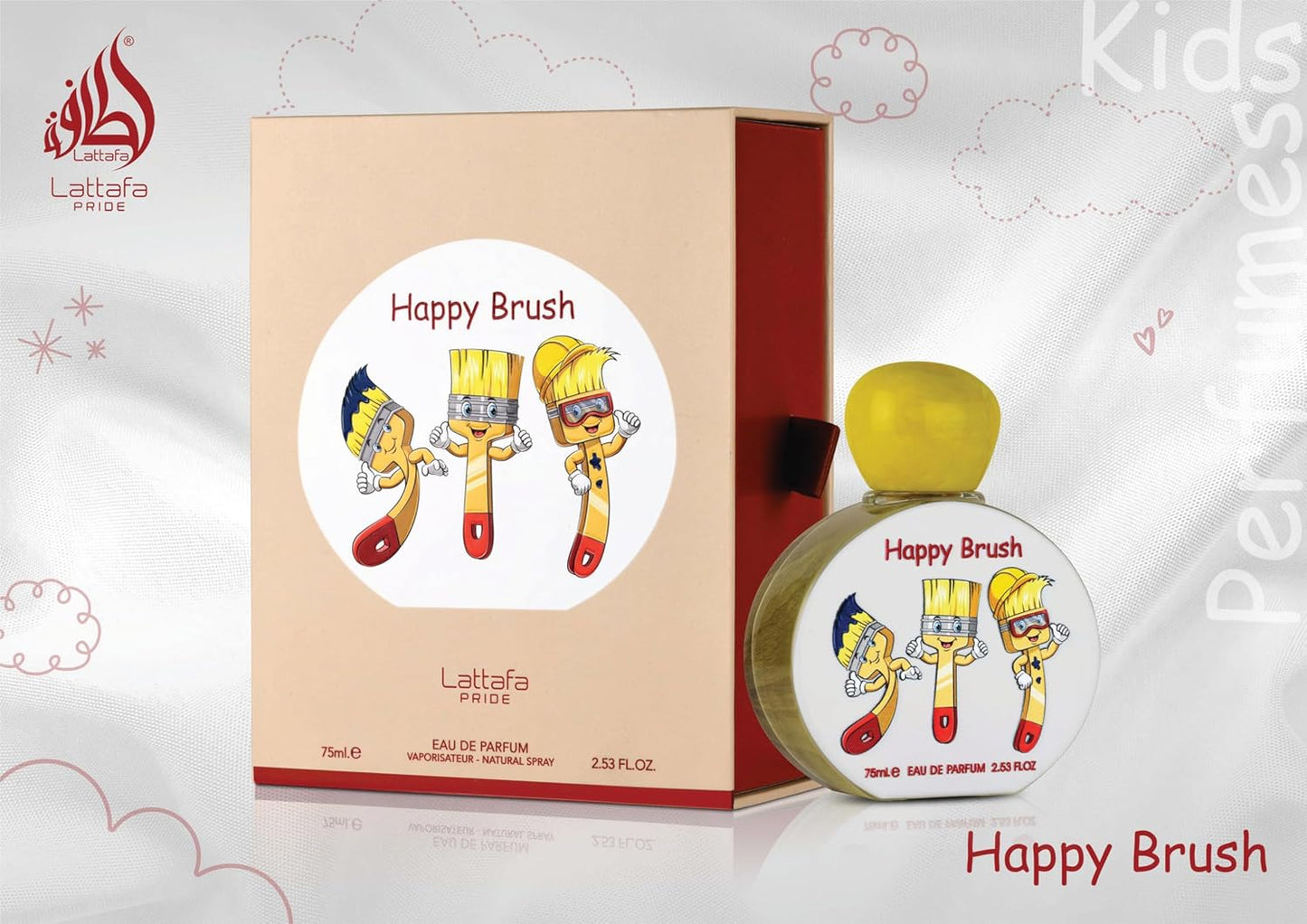 Lattafa Happy Brush Eau de Parfum, 75 ml, Kinderduft