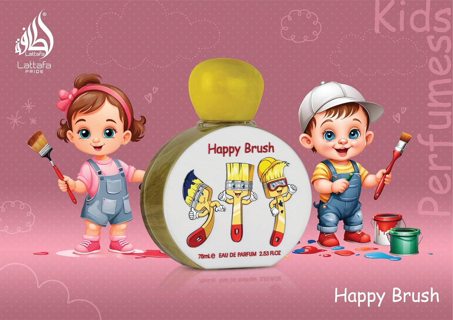 Lattafa Happy Brush Eau de Parfum, 75 ml, Kinderduft