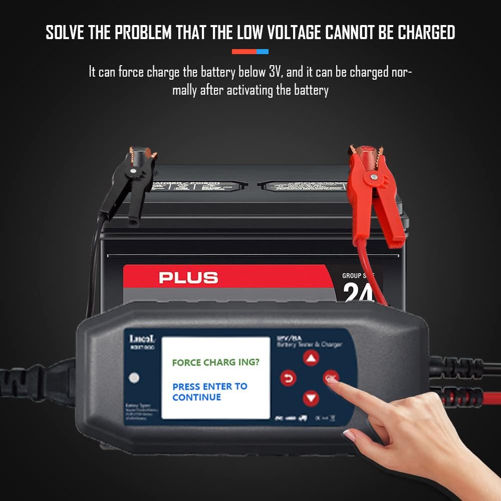 Testeur et chargeur de batterie de voiture LANCOL 12 V, testeur de charge de batterie 100-3000 CCA