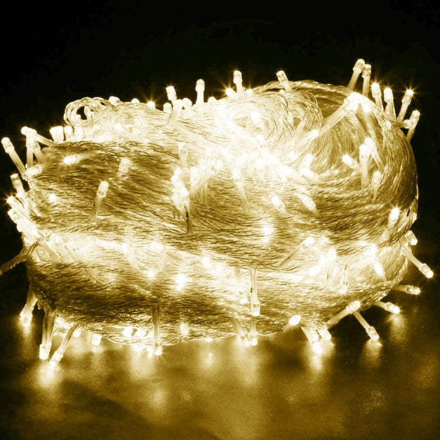 30M 300 LED Lichterkette Warmweiß 8 Lichtmodi Party Garten Innen Außen Deko Weihnachtsbeleuchtung
