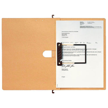 Porte-documents LEITZ ALPHA® 1989 en carton brun naturel, 2 poignées peintes, 25 pièces