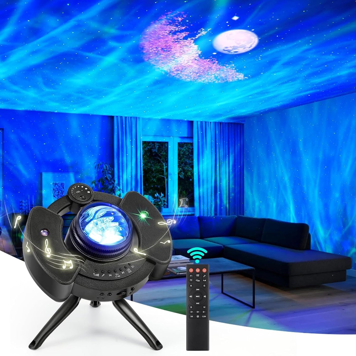 LUNALE Sternenhimmel Galaxie-Lichtprojektor für Schlafzimmer