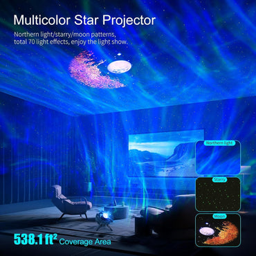 LUNALE Sternenhimmel Galaxie-Lichtprojektor für Schlafzimmer