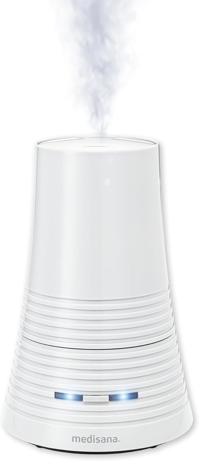 Medisana AH 662 Ultraschall Airbefeuchter Purificateur d'air 900 ml 15 Stunden Laufzeit, Blanc