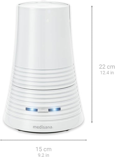 medisana AH 662 Ultraschall Luftbefeuchter Luftreiniger 900ml 15 Stunden Laufzeit, Weiß