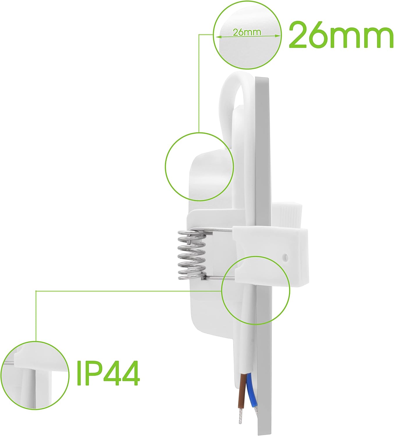 Lumare 9x LED Einbauspot 6W IP44 230V silber 26mm Slim Deckenspot 400lm LED