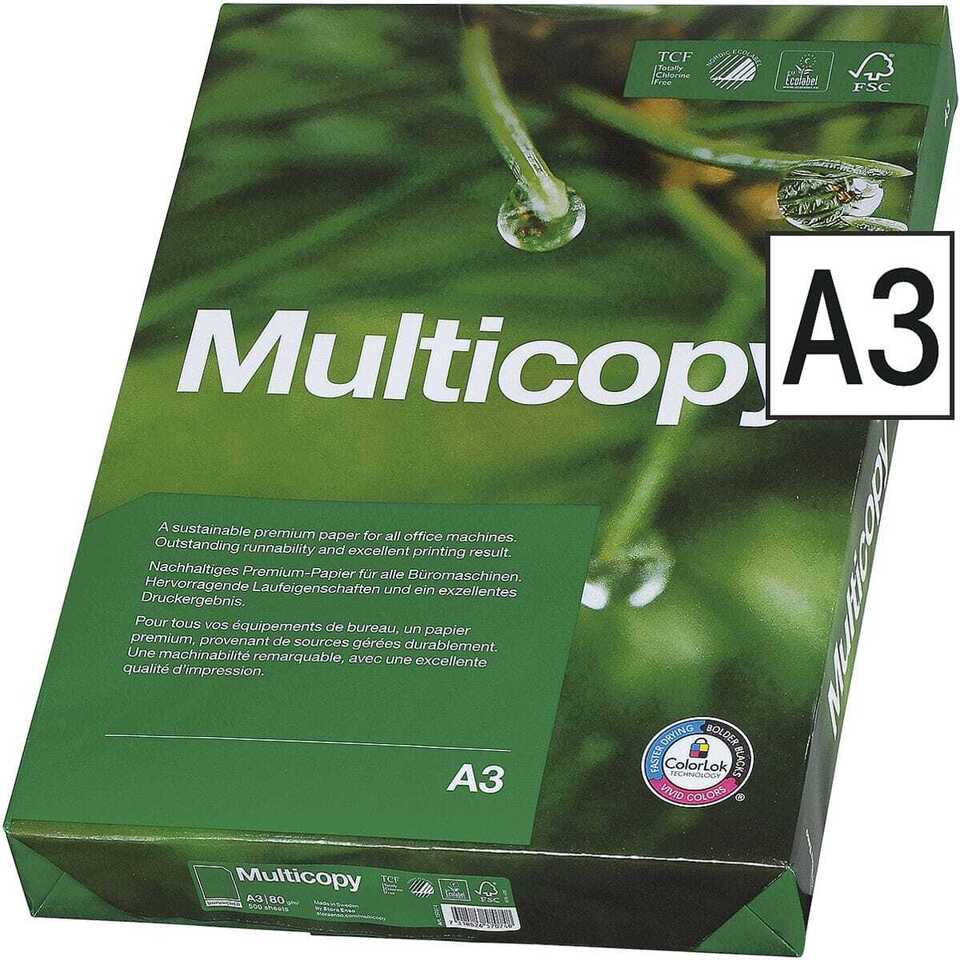 2500 X Multicopy Papier 80g/m² DIN-A3 2500 Blatt Exzellentes Druckergebnis mit Umwelt