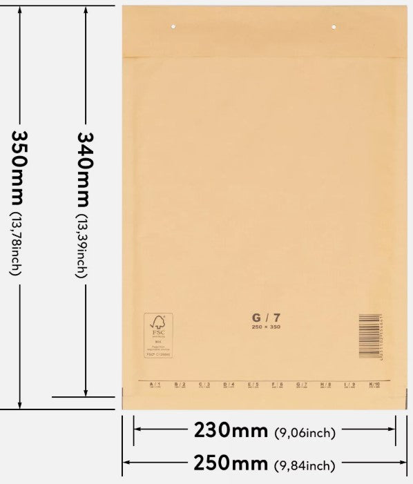 Mailmedia 100 pièces Luftpolster-Versandtaschen Airpoc, 25x35 cm, en gros pack