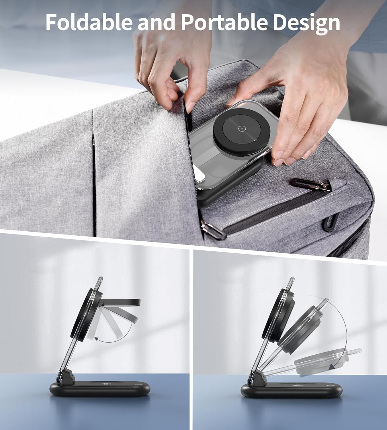 Mag Safe Ladestation, 3 in 1 Mag Safe Ladegerät, Kompatibel mit Telefon iWatch/Airpods7 iPhone