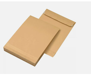 MailMedia Faltentaschen E4 ohne Fenster 40mm Falte haftklebend 140g braun 100 Stück