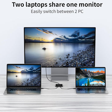 MLEEDA USB C Switch 2 PC 8K@60Hz 4K@120Hz,2 in 1 out USB-C Switch