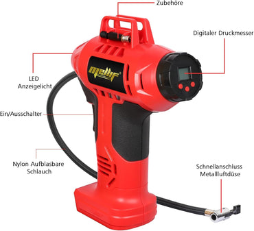 Mellif Akku Kompressor für Milwaukee 18V elektrisch Luftpumpe 160PSI (KEIN Akku)