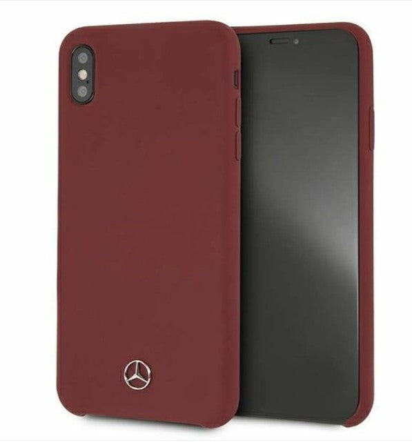 Mercedes MEHCI65SILRE iPhone Xs Max rot / rot Hardcase Silikon Line