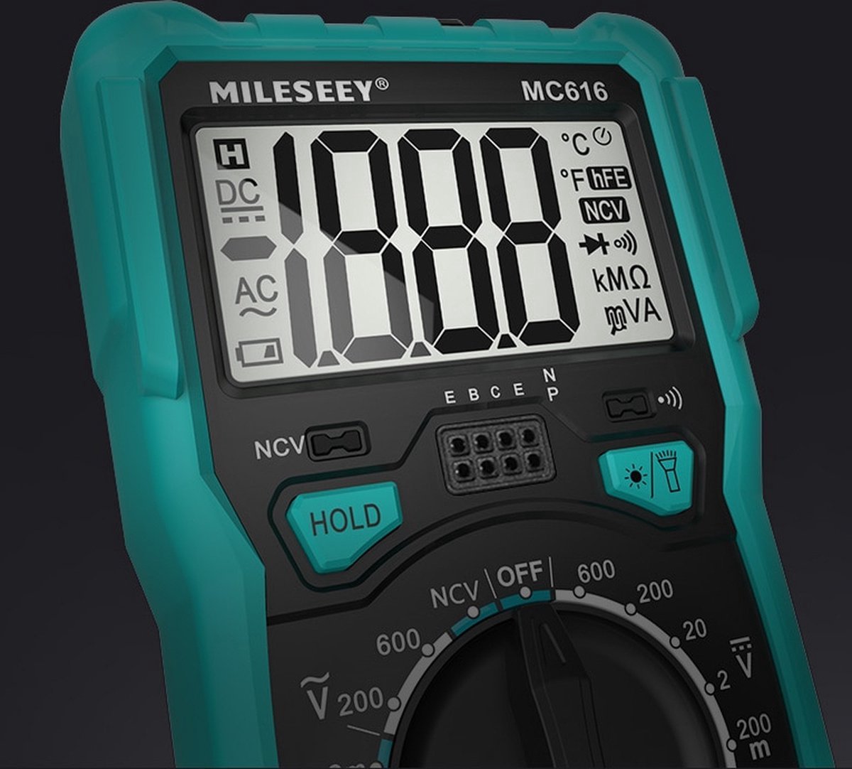 Mileseey MC616 Digital Multimeter Messgerät Auto-Range 2000Counts AC/DC Stromm Voltmeter Tester