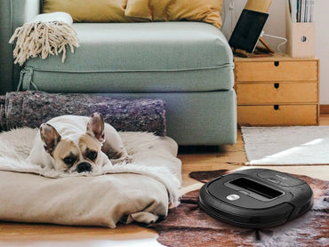 Midea Saugroboter M3S VCR20B, Saugleistung 2000 Pa, 3 Saugmodi / Saugroboter mit Ladestation & V-förmigem Borstenmuster / 90-120 Min Laufzeit, Ideal für Tierhaare, Teppiche und Hartböden, Schwarz