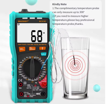 Mileseey Mc618c Multimeter,10000 Telt Ac/Dc Spanningsmeter