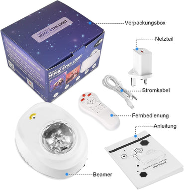 Majome LED Sternenhimmel Projektor Galaxy - Sternenhimmel Lampe, Sternenhimmel nebu licht mit Bluetooth und WiFi